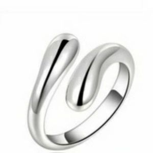 Silver Water drop Ring